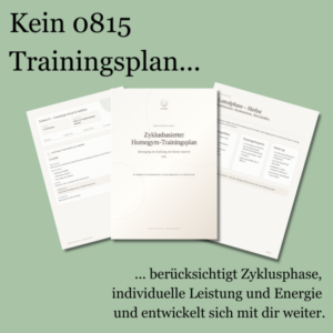 zyklusbasierter Trainingsplan für jede Zyklusphase mit mehreren Workouts